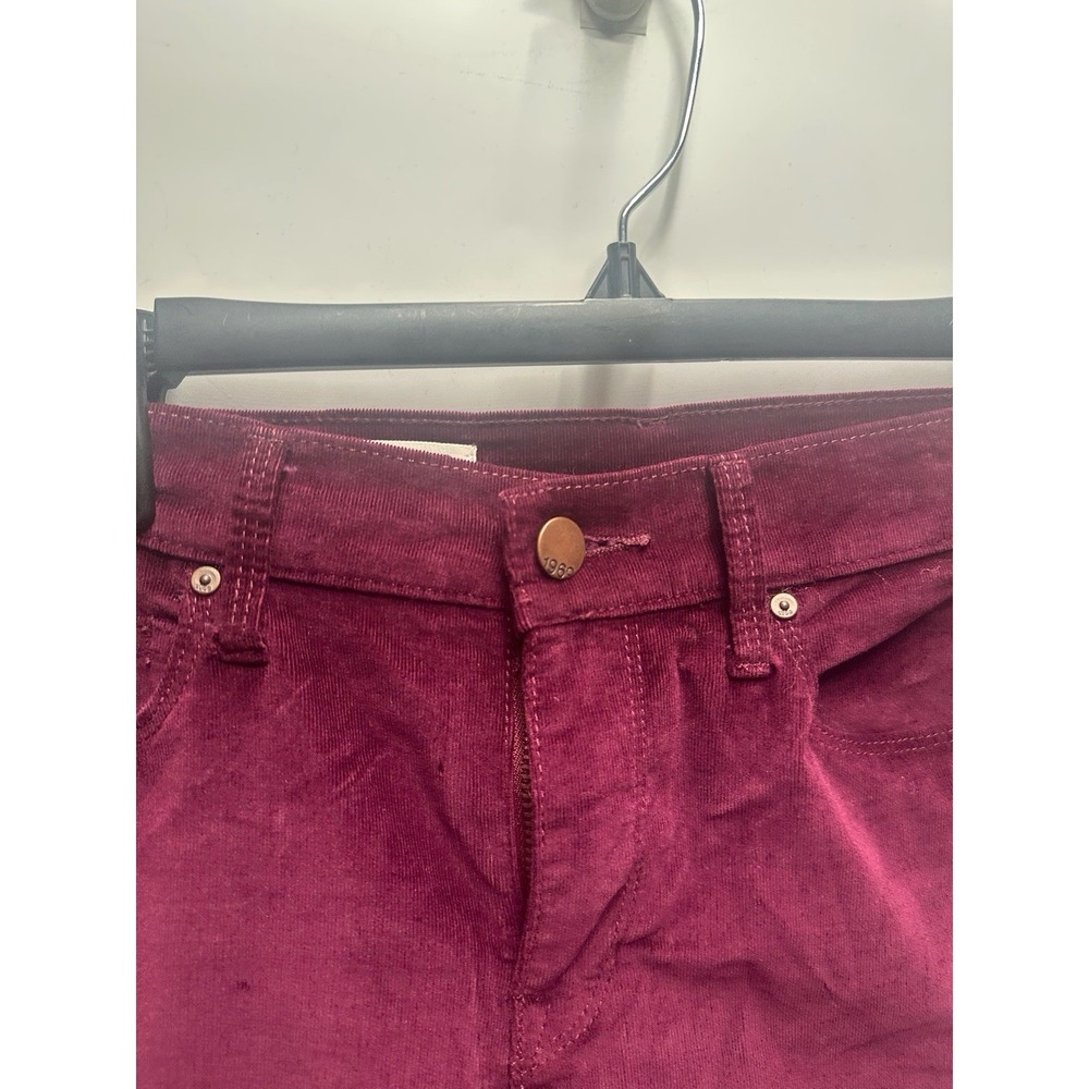 Gap 1969 Purple Womens 28R Corduroy Flat Front Mid Rise Retro Legging Jeans - Picture 5 of 6